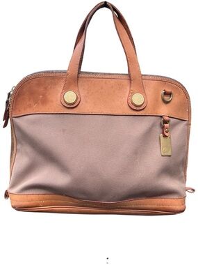 Dooney & Bourke Vintage 1990’s Cabriolet Satchel Canvas Leather USA